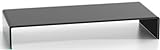 DURATABLE® Monitor Erhöhung aus Glas in Schwarz 700 mm x 300 mm x 130 mm Glastisch LCD TV Aufsatz Fernsehtisch…