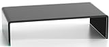 DURATABLE® Glastisch Schwarz 450 mm x 110 mm x 250 mm LCD TV Tisch TV Aufsatz Monitor Tisch TV Erhöhung…