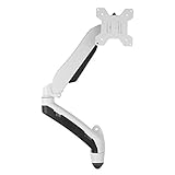 GSA21WS Gas Spring Wall Mount LCD Monitor Arm Stand in White w/vesa Bracket & Monitor arm: Free up/down…