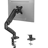 WALI Single Monitor Arm Mount Stand Fully Adjustable Gasfeder VESA Desk Mount Swivel Bracket with C…