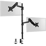 VIVO Dual Monitor Arm Extra Tall Mount for Screens up to 32 inches, Pneumatic Height Adjustment, Full…