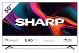 SHARP 50GL4260E Google TV 126 cm (50 Zoll) 4K Ultra HD Google TV (Smart TV ohne Rahmen, Dolby Atmos,…