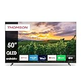 Thomson 50 Zoll (126 cm) QLED Fernseher Smart Android TV (WLAN, HDR, Triple Tuner DVB-C/S2/T2, Sprachsteuerung,…
