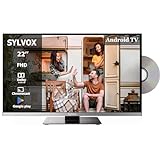SYLVOX 22 Zoll Smart TV für Wohnmobile|DVD Play Eingebaut|Google Play|Chromecast| |HBBTV|DC 12V Android…