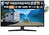 Reflexion 24 Zoll Smart Wide-Screen Full HD LED-Fernseher für Wohnmobile mit DVB-T2 HD, DVD-Player,…