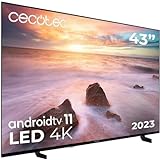 Cecotec TV LED 43" Smart TV A2 Series ALU20043S. 4K UHD, Android 11, Rahmenloses Design, MEMC, Dolby…