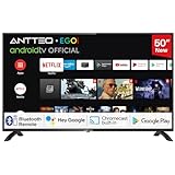 Antteq AG50D1 Smart TV 50 Zoll Android Google Fernseher UHD 4k, Hey Google,Voice Control,DAZN,Google…
