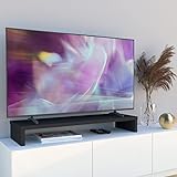 Henor Riser-Halterung für TV aus FSC® Holz 110 x 35 x 15 cm Graphit. Unterstützt 60 kg.