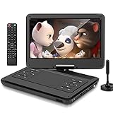 KCR 14-Zoll tragbarer TV/Tragbarer DVD-Player Combo mit HD LED-Drehbildschirm und DVB-T2 digitalem TV-Tuner/USB/HDMI/AV/Audio,…