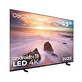 Cecotec Fernseher LED 43" Smart TV A2 Series ALU20043. 4K UHD, Android 11, Frameless, MEMC, Dolby Vision…