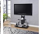 TV-Ständer aus Holz, höhenverstellbar, quadratisch, für LED-Fernseher bis 190,5 cm (75 Zoll), VESA 600…