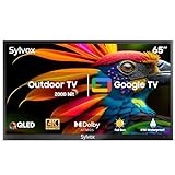 SYLVOX Outdoor Fernseher 65 Zoll QLED 4K UHD 2000nits Smart Google TV, HDR10, Dolby Atmos, Wetterfest…