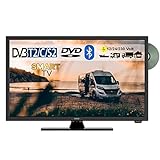 Gelhard GTV2455 LED Smart TV 24 Zoll mit DVD und Bluetooth DVB-S2/C/T2 für 12V u. 230Volt WLAN Full…