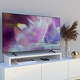 Henor Riser-Halterung für TV aus FSC® Holz 110 x 35 x 15 cm weiß. Unterstützt 60 kg.
