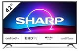 SHARP 42EL6EA Android TV 106 cm (42 Zoll) 4K Ultra HD LED Fernseher (Smart TV, Harman Kardon, Google…