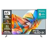 Hisense 65U6KQ 164 cm (65 Zoll) Fernseher 4K Mini LED ULED HDR Smart TV, Quantum Dot, 60Hz, HDMI 2.0,…
