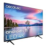 Cecotec TV LED 50" Smart TV A1 -Serie Alu10050. 4K UHD, Android 11, Frameless Design, MEMC, Dolby Vision…