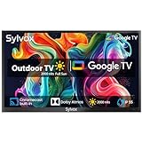 SYLVOX 4K 65 Zoll Außen Fernseher 2000nits IP55 Waterproof, HDR10, Smart Google TV, Dolby Atmos, Chromcast,Google…
