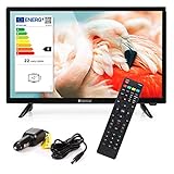 RED OPTICUM 24 Zoll TV - LE-24Z1S LED Fernseher (61cm) inkl. KFZ Adapter - Full HD Camping Fernseher…