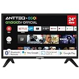 Antteq AG24F1DCU Android Fernseher 24 Zoll (61cm) Smart TV mit Google Assistant, Chromecast, DAZN,Netflix,…