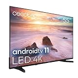 Cecotec Fernseher LED 55" Smart TV A2 Series ALU20055. 4K UHD, Android 11, Frameless, MEMC, Dolby Vision…