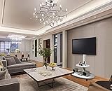 Höhenverstellbarer TV-Ständer aus Holz, oval, auf Rollen, für LED-Fernseher bis 190,5 cm (75 Zoll),…