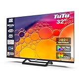 TuTu 32 Zoll TV Fernseher (80cm) LED HD Ready Dolby Audio Triple Tuner (DVB-T/T2-C-S/S2) HDMI USB-Media…