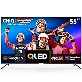 CHIQ 55 Zoll 4K QLED Smart TV, UHD Wide Color Gamut mit HDR, Sprachfernbedienung, integrierter Chromecast,…