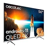 Cecotec TV QLED 50" Smart TV V1 Series VQU10050S. 4K UHD, Android 11, Rahmenloses Design, MEMC, Dolby…