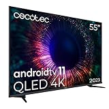 Cecotec TV QLED 55” Smart TV V1+ Serie VQU11055. 4K UHD, Android 11, Frameles Design, MEMC, Dolby Vision…