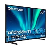 Cecotec TV LED 55" Smart TV A -Serie ALU00055. 4K UHD, Android 11, MEMC, Integrated Chromecast, Dolby…