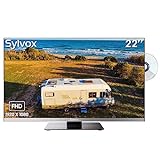 SYLVOX TV 12V 1080P LED Fernseher | 48.25MHz-863.25MHz Frequenzbereich | FM Radio Funktion | Knackiges…