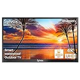 SYLVOX 55" Outdoor TV 4K HDR Smart TV Sprachfernbedienung 2000nits Dolby Audio IP55 Wasserdicht Chromecast…