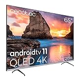 Cecotec TV QLED 65" Smart TV V1 -Serie VQU10065. 4K UHD, Android 11, Frameles Design, MEMC, Dolby Vision…