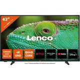 Lenco Lenco LED-4353BK LED-Fernseher (109,2 cm/43 Zoll, 4K Ultra HD, Smart-TV)