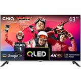 CHiQ U43QM8G QLED-Fernseher (108,00 cm/43 Zoll, 4K Ultra HD, Smart-TV, Google TV, Metall Rahmlos design,…