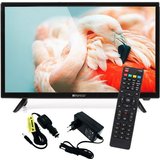RED OPTICUM LE24Z1S LCD-LED Fernseher (61 cm/24 Zoll, inkl. KFZ Adapter - Full HD Camping Fernseher…