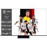 TCL 75C803GX1 QLED Mini LED-Fernseher (189 cm/75 Zoll, 4K Ultra HD, Google TV, Smart-TV)